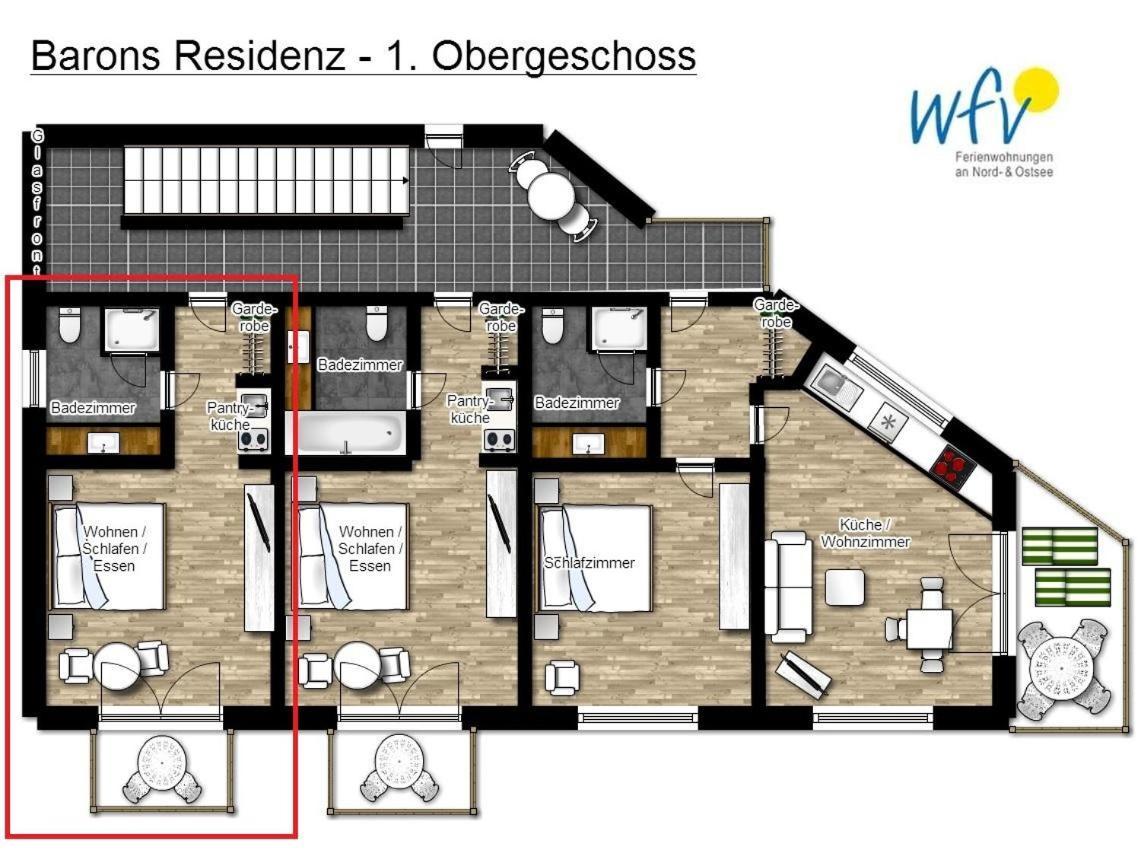 Barons Residenz Ferienwohnung 4 Borkum Exterior photo